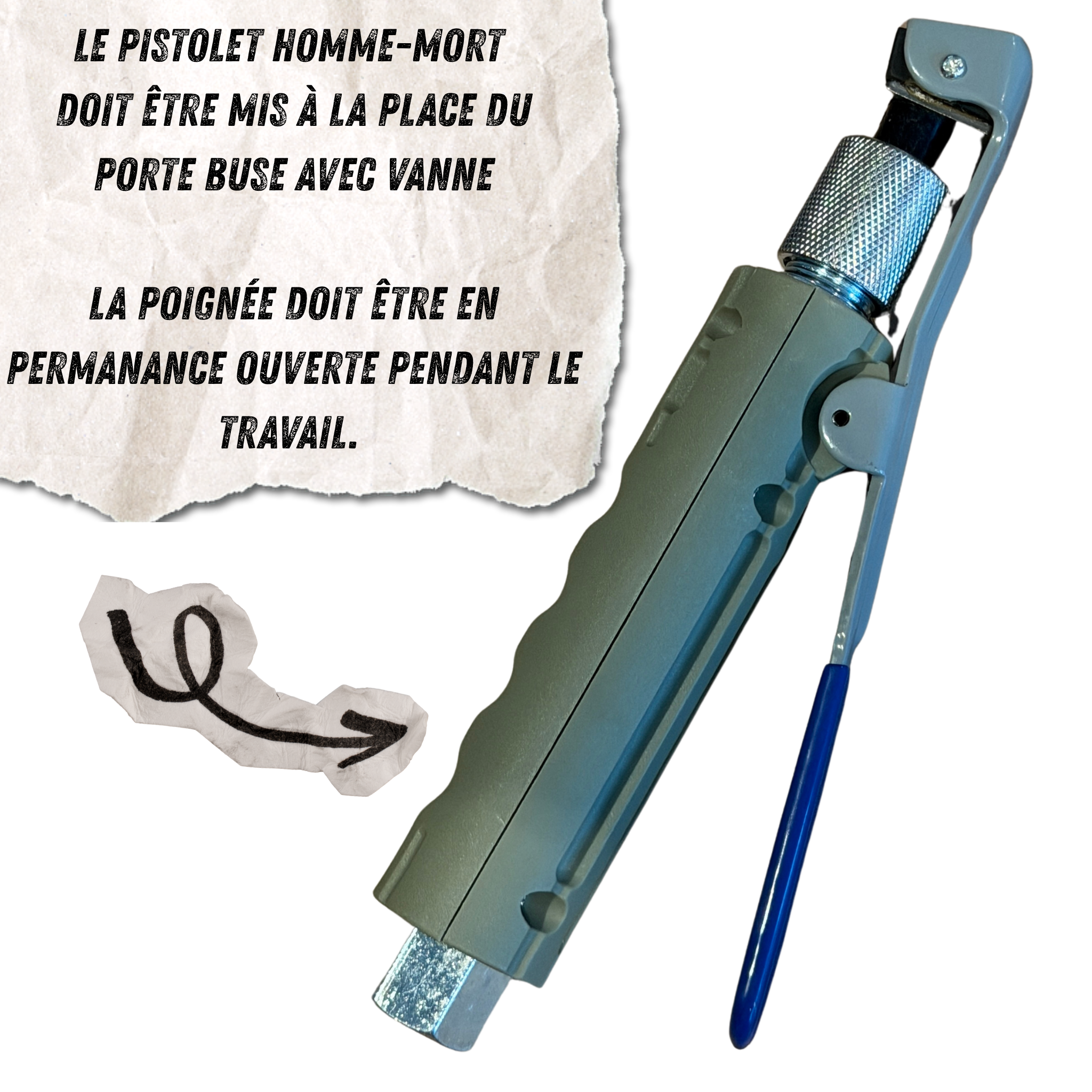 Pistola de hombre muerto (gris / verde)