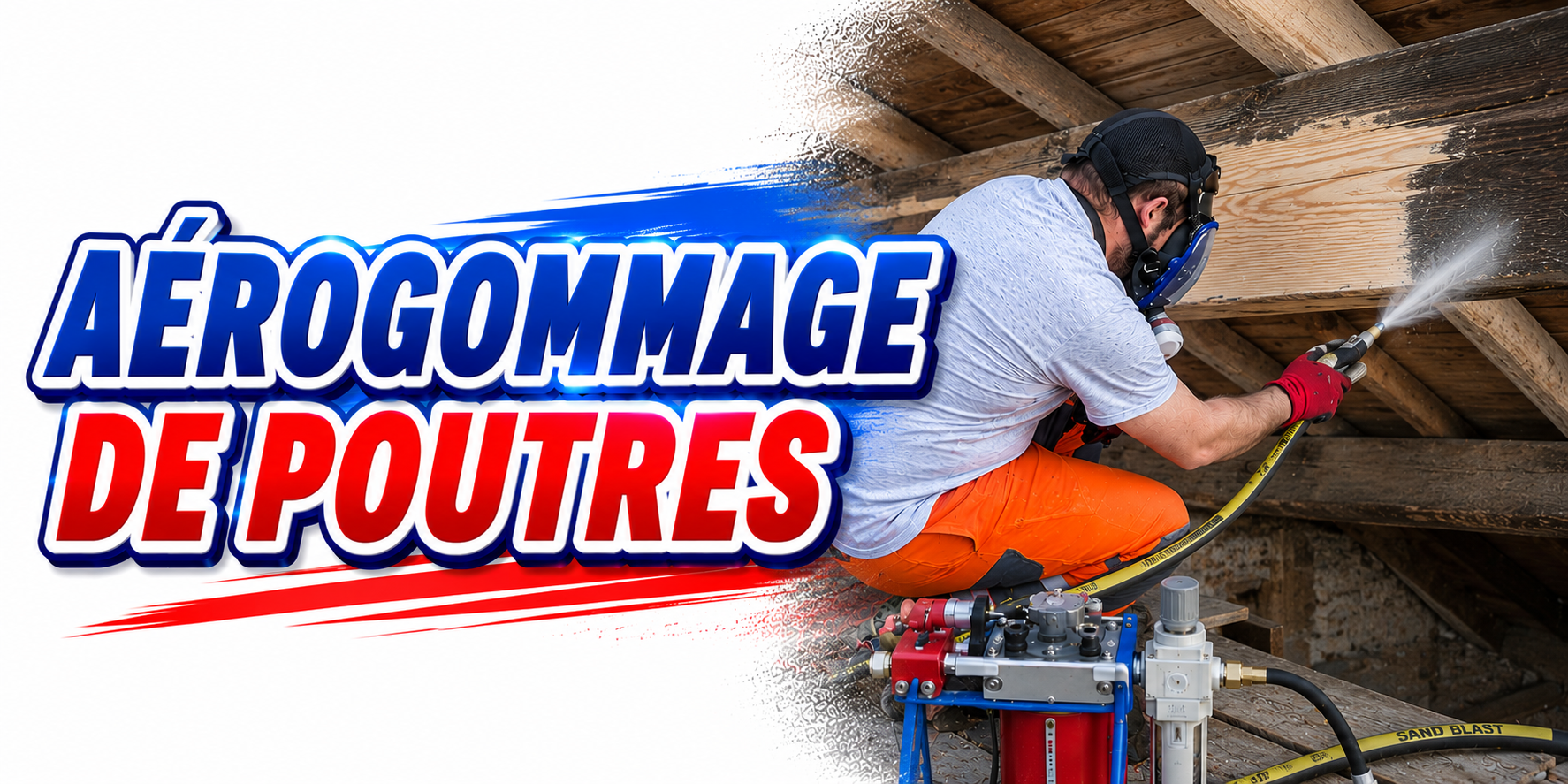 Aerogommage de vigas: la guía VSX para renovar sus vigas de madera fácilmente (incluso con un compresor de 100 L)