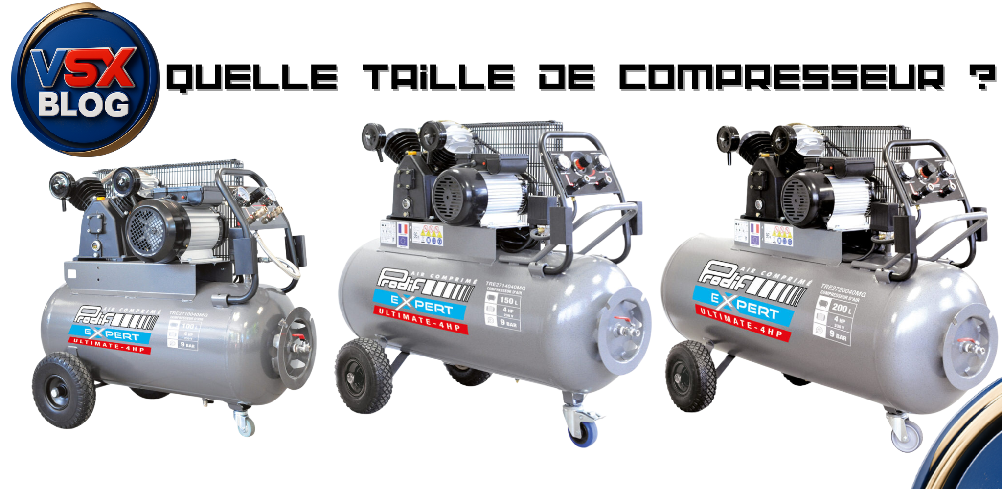 ¿Cómo elegir el tamaño de su compresor de aire? 100 L, 150 L o 200 L: la guía completa