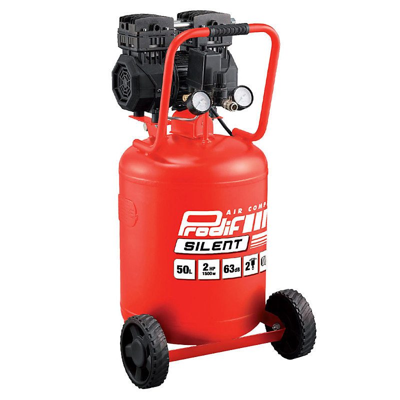 Compresor vertical silencioso 50 L Seconde Life Grado A+ – 2 CV alto rendimiento PRODIF SIL750V