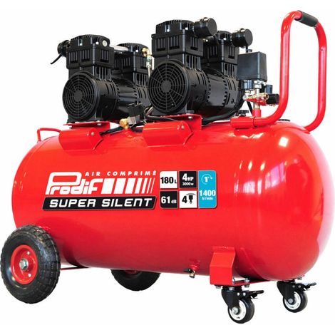 Compresor silencioso PRODIF 180 litros 4 CV 8 bar - SIL1804
