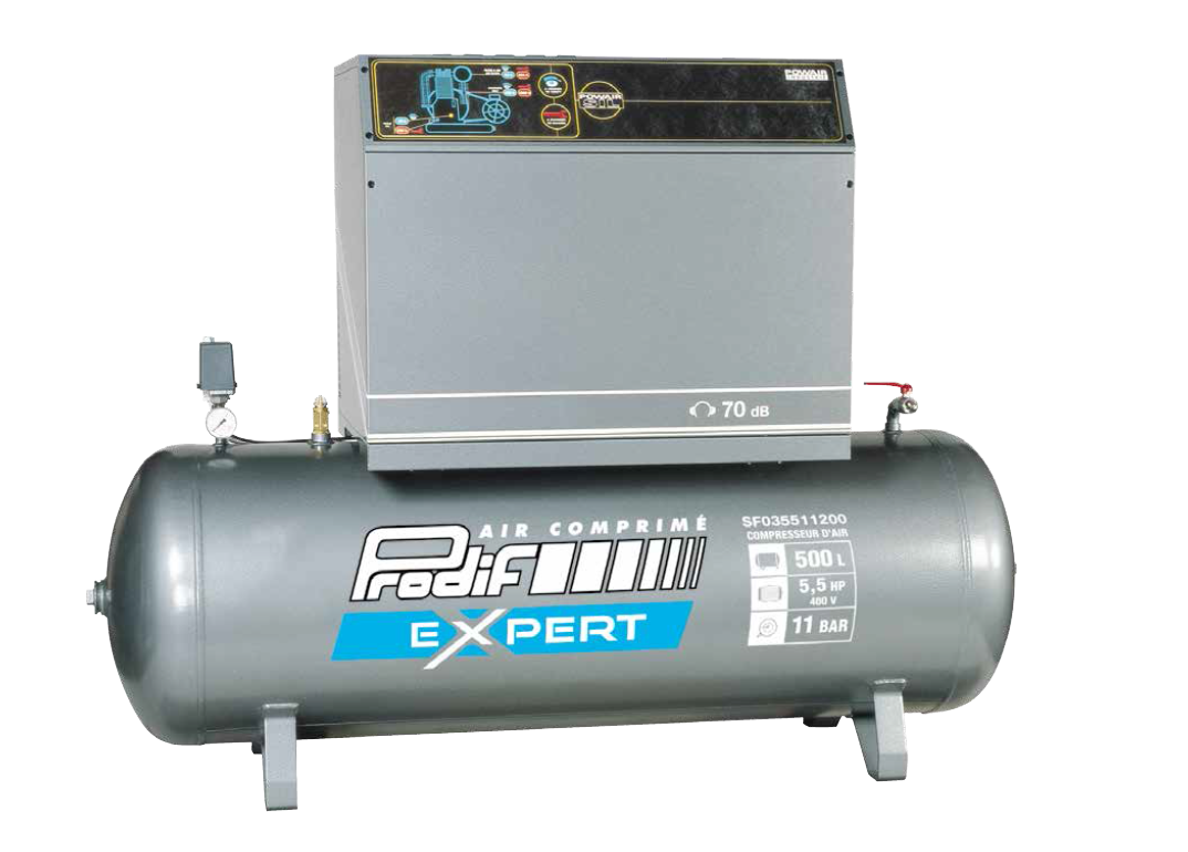 Compresor insonorizado 500 litros 5,5 CV