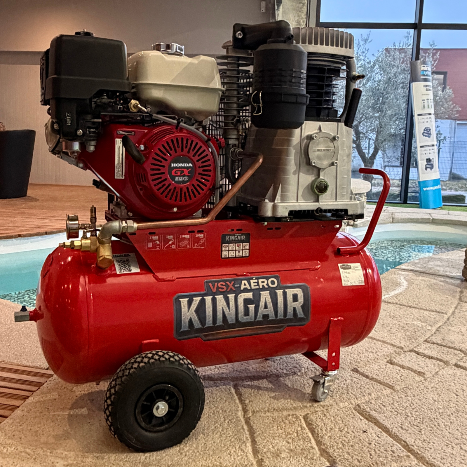 Compresor KingAir 13 CV de gasolina 100 litros — foto 5