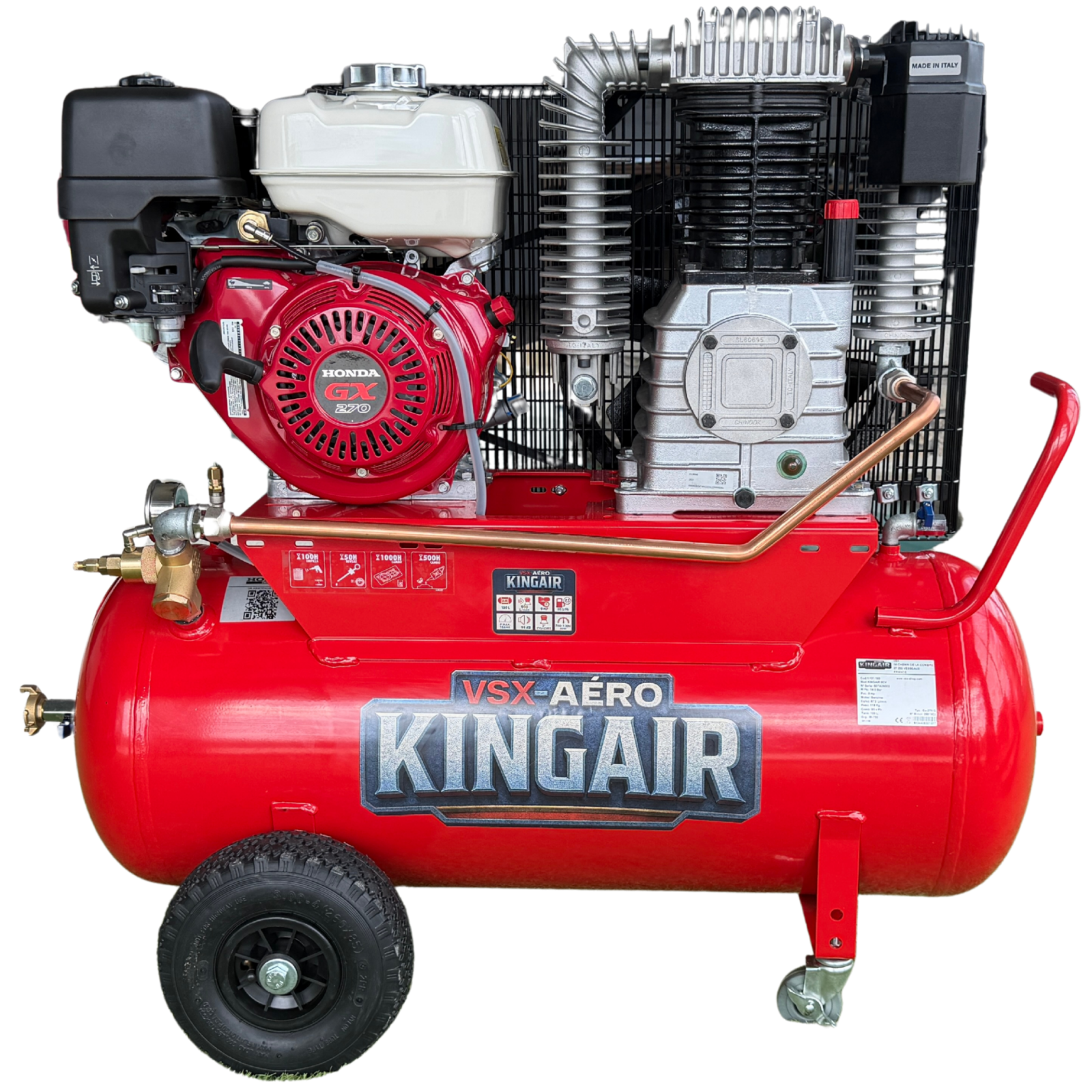 Compresor KINGAIR 9 CV de gasolina 100 litros