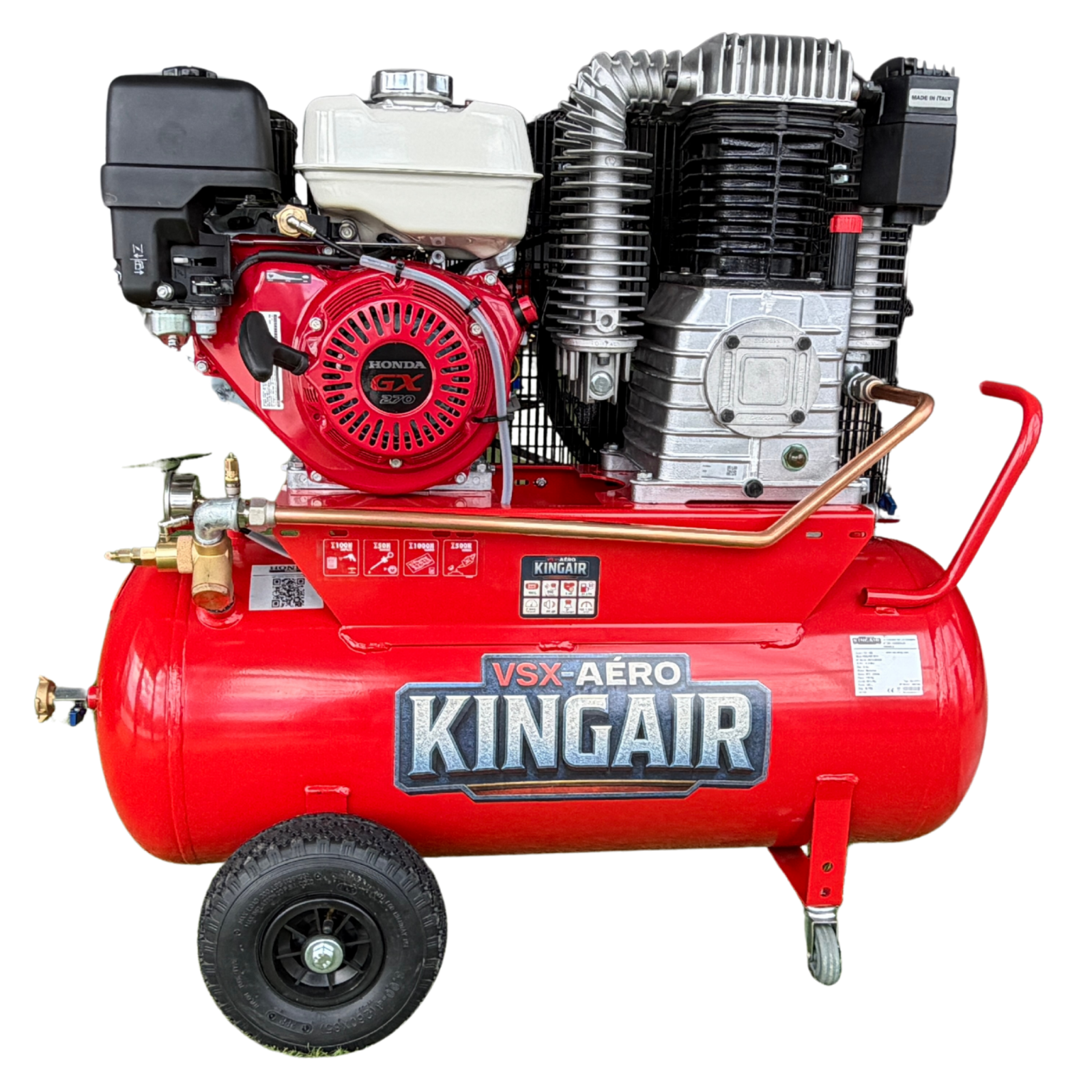 Compresor KINGAIR 9 CV de gasolina 100 litros — foto 6