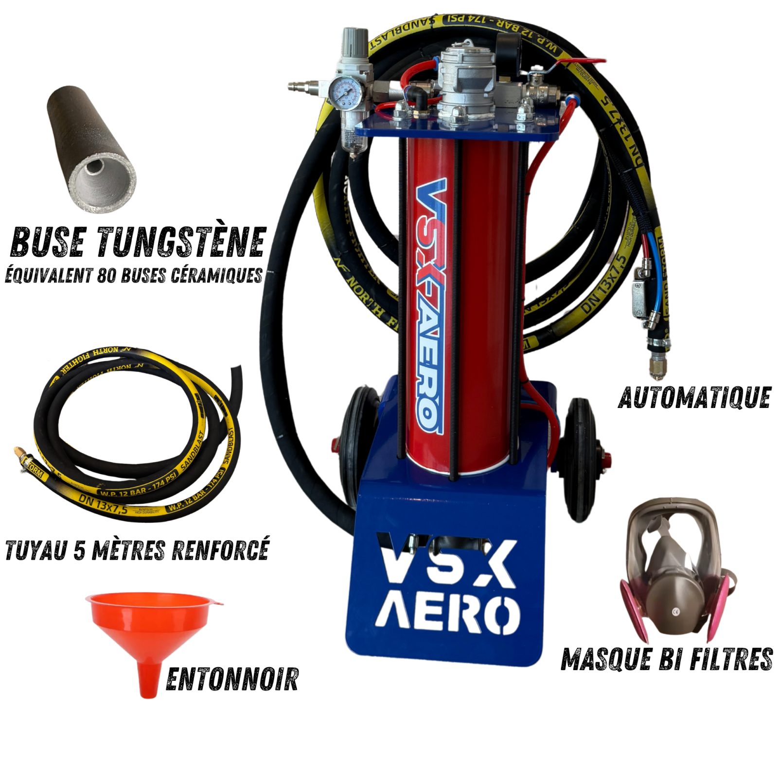 Chorreadora de aerogommage VSX Aéro 8 "LIZY" Automática