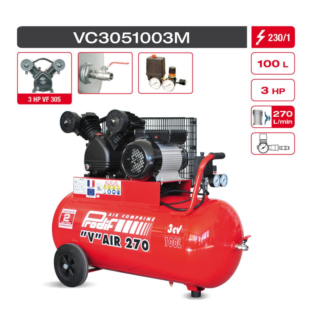 Compresor 100 litros 3 CV Eco — Monofásico / Prodif — foto 2