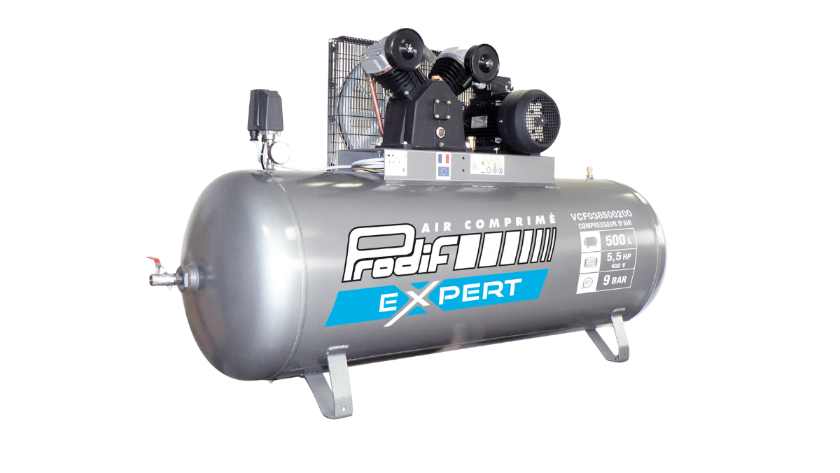 Compresor 500 litros 5,5 CV de una etapa Prodif trifásico 400 V — Trifásico / Prodif