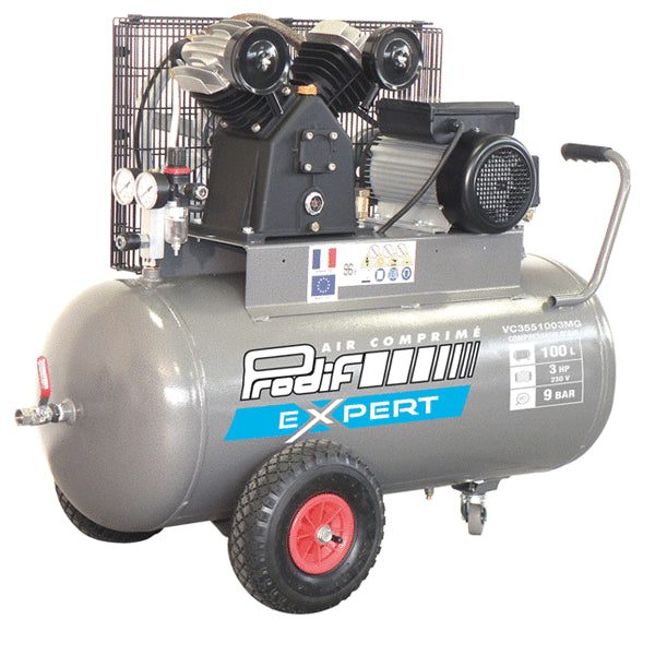 Compresor 100 litros 3 CV PRODIF motor VC — Monofásico / Prodif