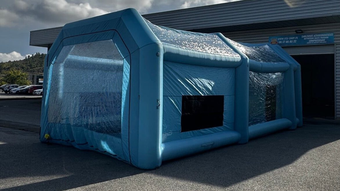 Cabina de pintura hinchable 5,5 ancho x 9 m largo x 3,6 alto