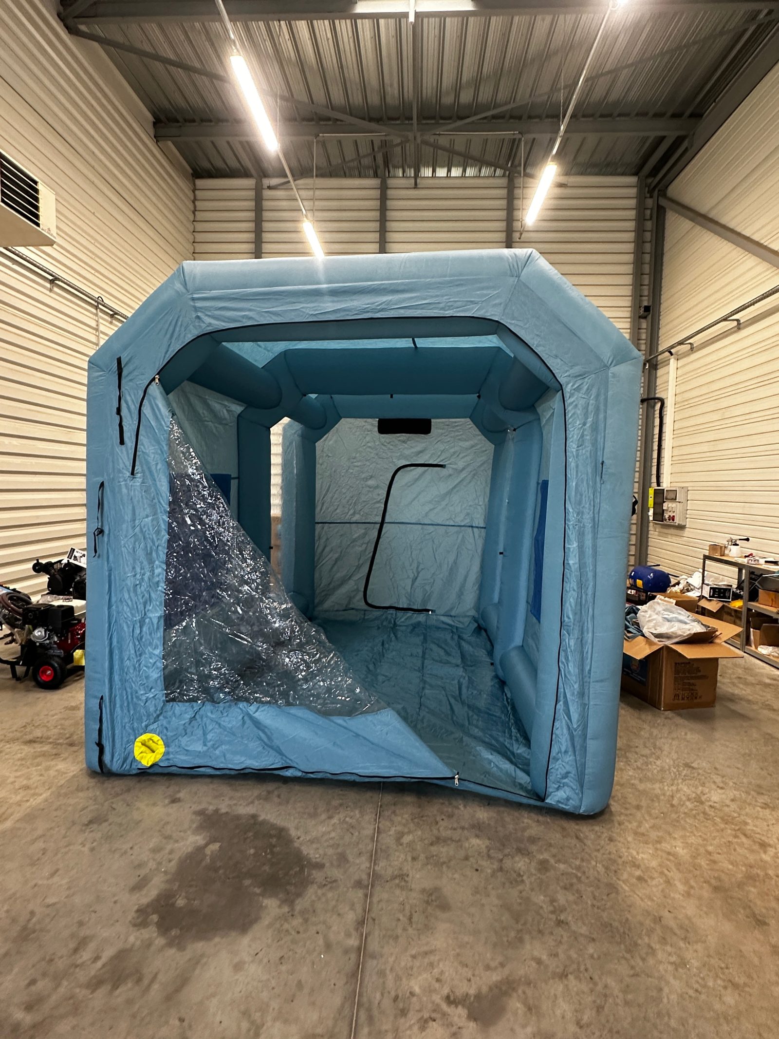Cabina de pintura hinchable ancho 3 m x largo 4 m - Alto 2,75 metros con soplador 750W