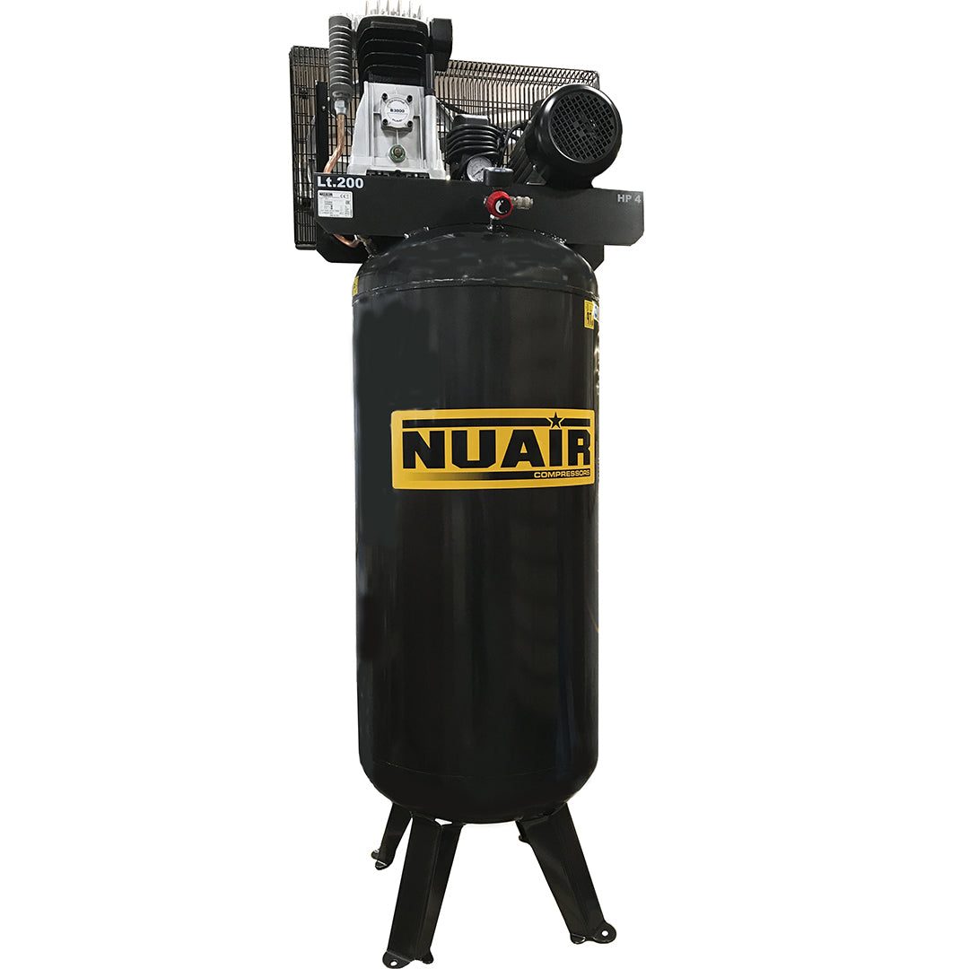 Compresor de pistón vertical 4 CV 200 litros 400 V trifásico