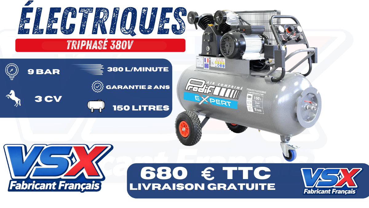 Compresor 150 litros 3CV PRODIF TRE — Monofásico / Prodif — foto 3